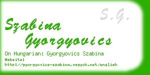 szabina gyorgyovics business card